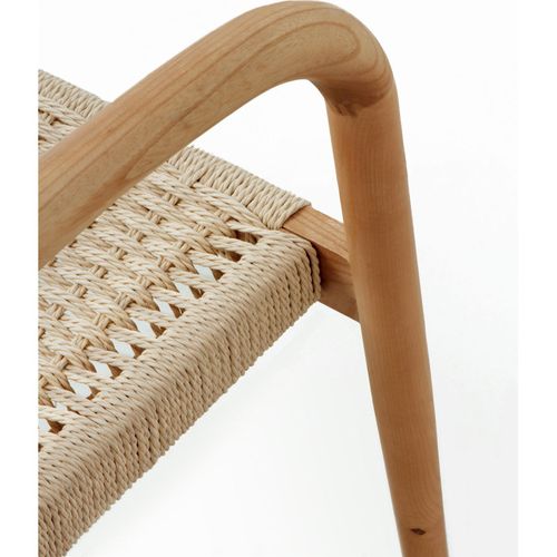 X4 Fauteuils En Bois De Frêne Assise Tressée Naturelle