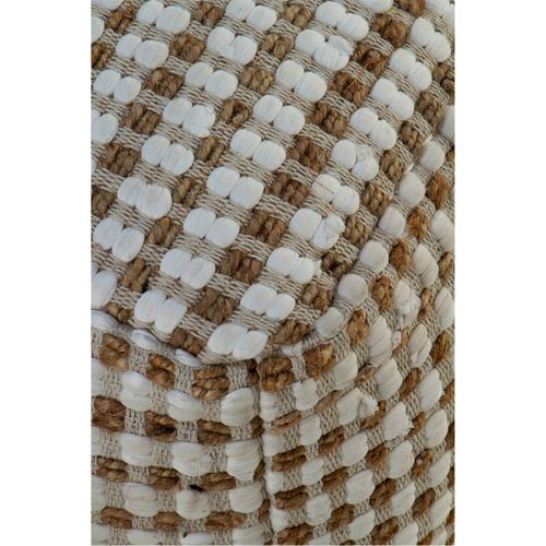 Pouf Tissé Main En Coton Et Jute Naturel Multifonction Intérieur