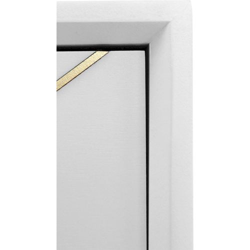 Table De Chevet Blanche Laquée Détail Doré élégant