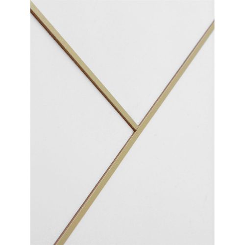 Tête De Lit Blanc Laqué Décor Doré Style Moderne Épuré