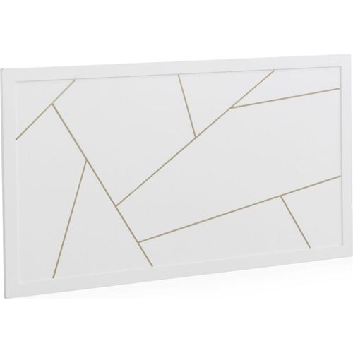 Tête De Lit Blanc Laqué Décor Doré Style Moderne Épuré