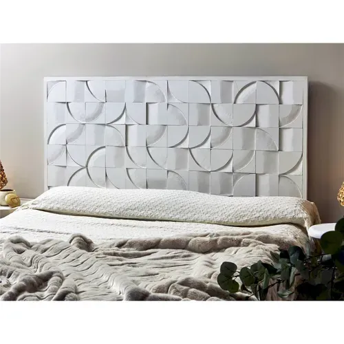 Panneau Mural Sculpté Blanc Design Contemporain En Relief