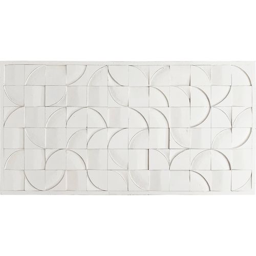 Panneau Mural Sculpté Blanc Design Contemporain En Relief