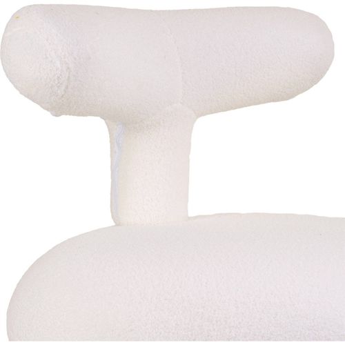 Fauteuil Rond En Polyester Blanc Design Contemporain élégant
