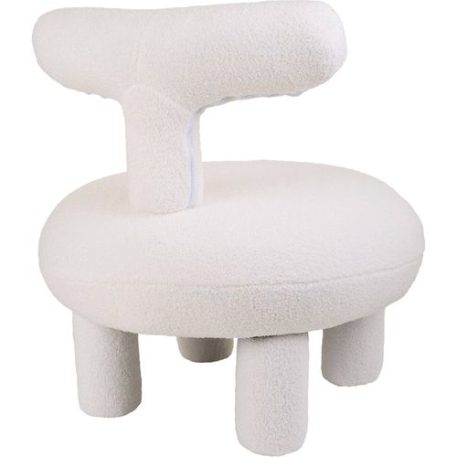 Fauteuil Rond En Polyester Blanc Design Contemporain élégant