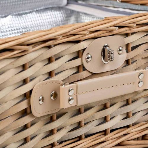 Panier Pique Nique Naturel Gris Pour Deux Personnes élégant