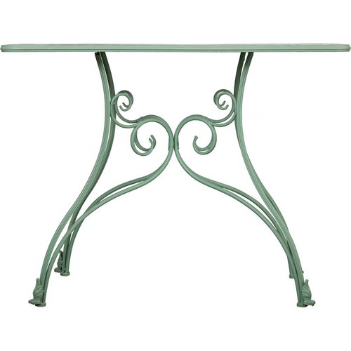 Console Métal Vert Antique Style Contemporain Pour Entrée élégante