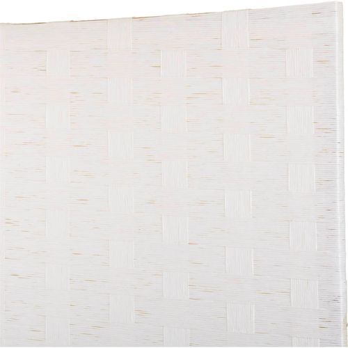 Paravent Décoratif Tressé En Papier Blanc Élégant