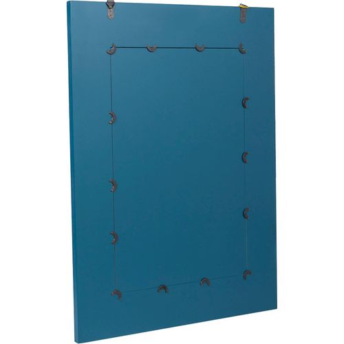 Miroir Mural Rectangulaire Bleu Contemporain Cadre Métal