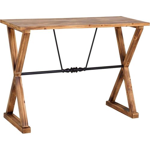 Console D'entrée Bois Et Métal Style Contemporain Naturel