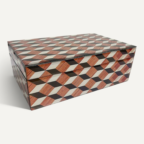 Boîte De Rangement Design En Verre Et Mdf Couleurs Multiples - Boite de ...