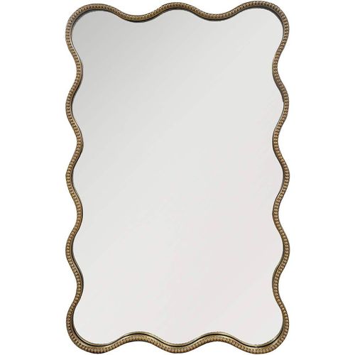 Miroir Mural Doré Design Ondulé Pour Décoration élégante
