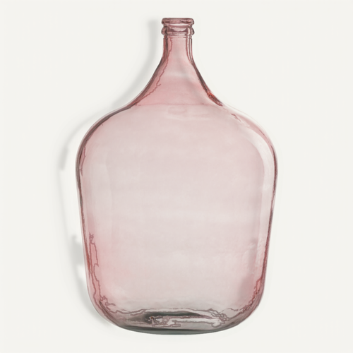 Vase Bouteille En Verre Rose Décoratif Style Terra