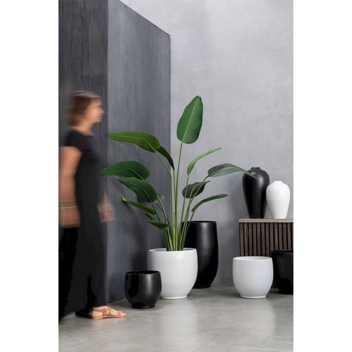 Vase En Céramique Noir Design Moderne Finition Mate