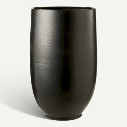 Vase En Céramique Noir Design Moderne Finition Mate