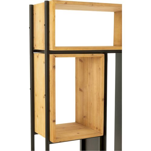 étagère Design Bois De Sapin Et Métal Noir Style Industriel