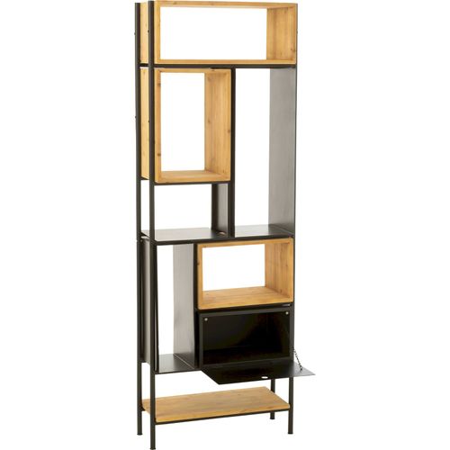 étagère Design Bois De Sapin Et Métal Noir Style Industriel