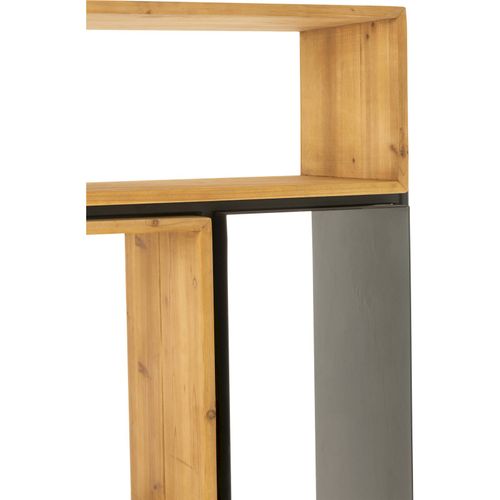 étagère Design Bois De Sapin Et Métal Noir Style Industriel