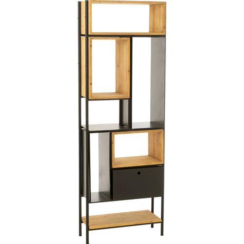 étagère Design Bois De Sapin Et Métal Noir Style Industriel