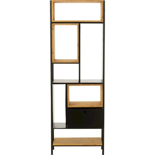 étagère Design Bois De Sapin Et Métal Noir Style Industriel