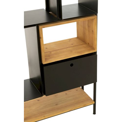 étagère Design Bois De Sapin Et Métal Noir Style Industriel