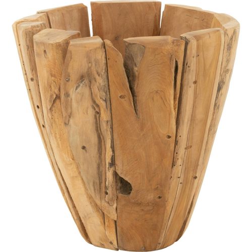 Cachepot En Bois Naturel Teck Esprit Artisanal Chaleureux