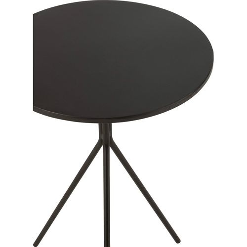 Table Salon Ronde En Métal Noir Design épuré Et Moderne