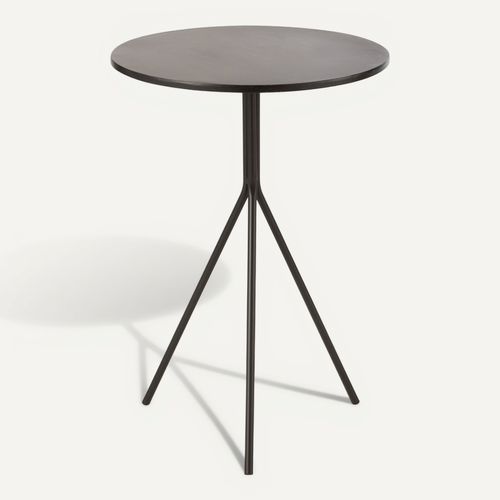 Table Salon Ronde En Métal Noir Design épuré Et Moderne