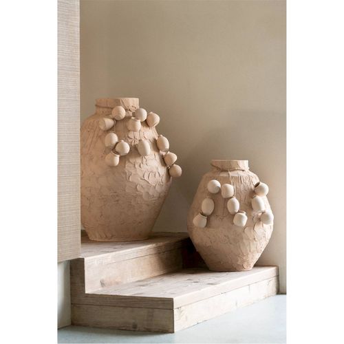 Pot Décoratif Naturel Avec Pendentif Mini Vases En Papier