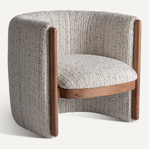 Fauteuil Art Déco En Bois De Pin Blanc Cassé élégant