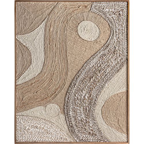 Tableau Mural Boho En Bois De Manguier Finition Vieilli Brun Clair