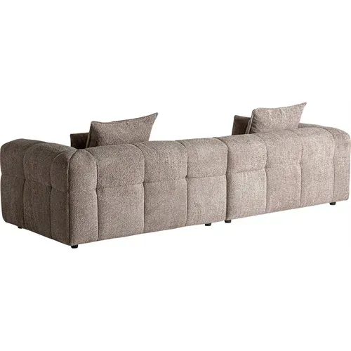 Sofa Contemporain Marron Finition Marbrée Confort Plume De Qualité
