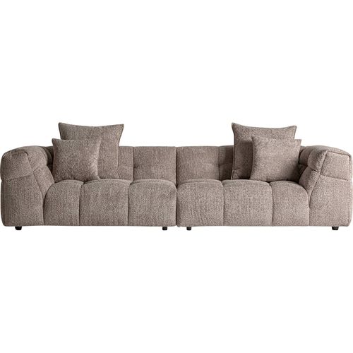 Sofa Contemporain Marron Finition Marbrée Confort Plume De Qualité