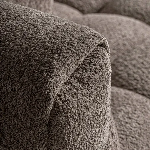 Sofa Contemporain Marron Finition Marbrée Confort Plume De Qualité