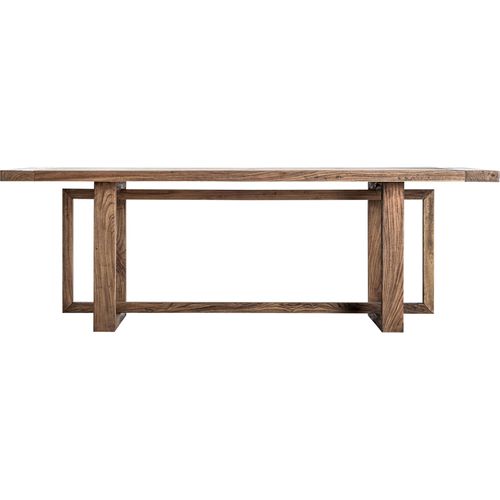 Table De Salle à Manger Contemporaine En Bois D'orme Marron Marbré