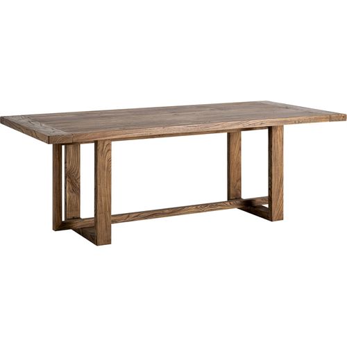Table De Salle à Manger Contemporaine En Bois D'orme Marron Marbré