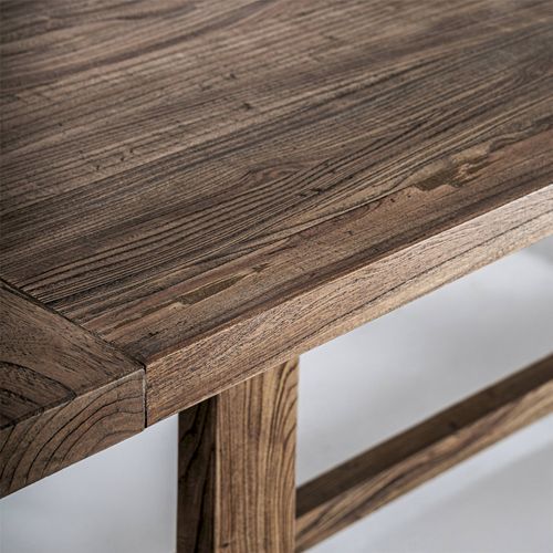 Table De Salle à Manger Contemporaine En Bois D'orme Marron Marbré