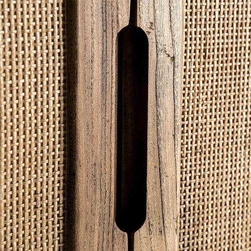 Armoire Contemporaine En Bois D'orme Finition Marron Marbré