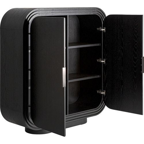 Armoire Art Déco En Chêne Noir Finition Mate élégante