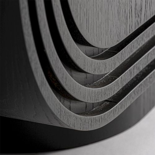 Armoire Art Déco En Chêne Noir Finition Mate élégante