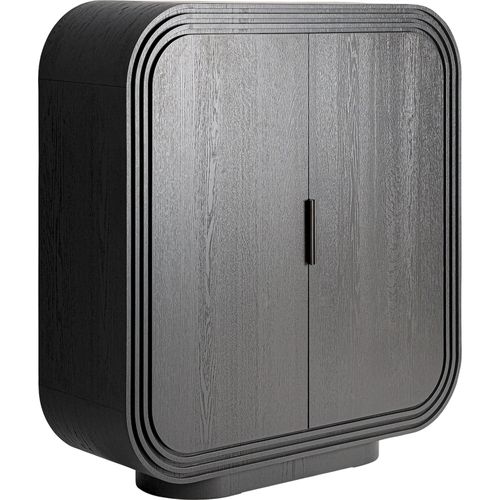 Armoire Art Déco En Chêne Noir Finition Mate élégante