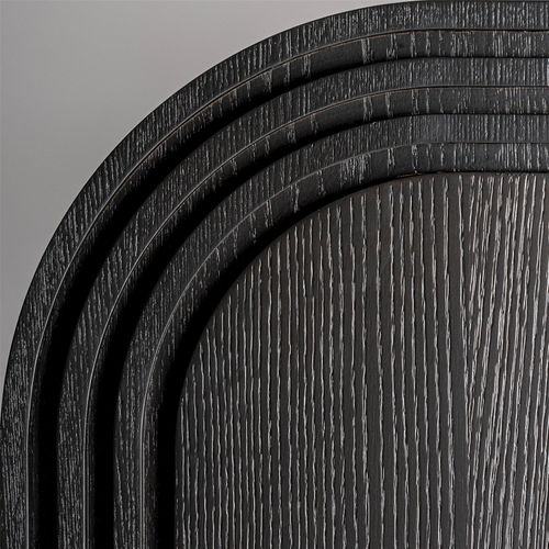 Armoire Art Déco En Chêne Noir Finition Mate élégante