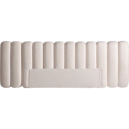 Tête De Lit Contemporaine Crème Finition Marbrée En Bouclé