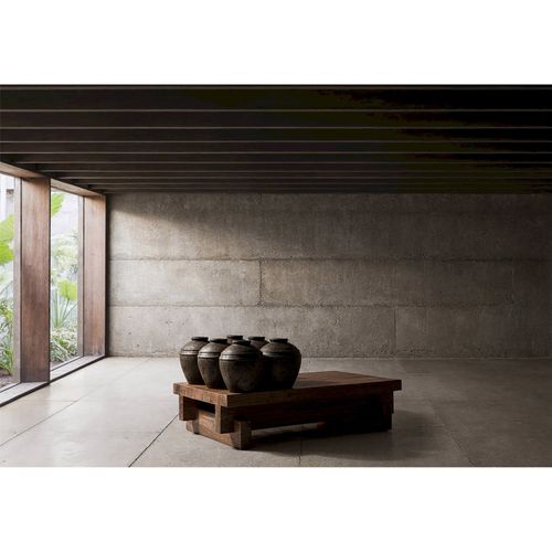 Table Basse Brutalist En Bois De Sal Style Contemporain Marron