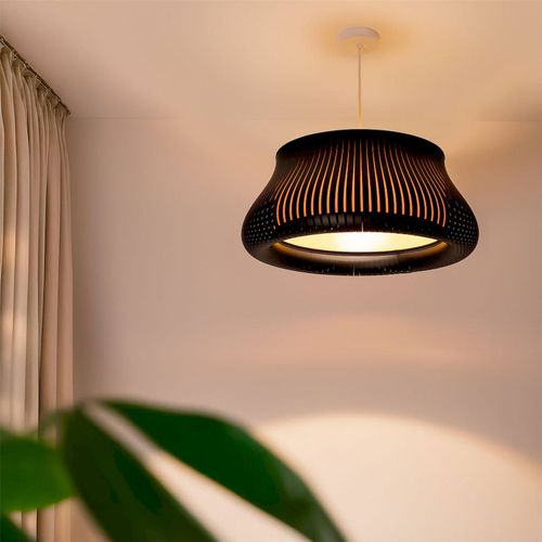 Suspension Design Moderne Forme Originale Ajustable Lumière Douce D. 45 Cm Blanc