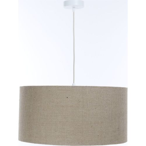Suspension Bohème élégante En Chanvre Naturel Et Rotin Tressé D. 40 Cm - H20 Cm Beige