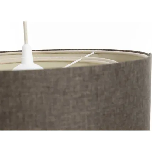 Suspension Boho élégant En Tissu Crème Pour Salon Ou Chambre D. 60 Cm - H35 Cm Beige