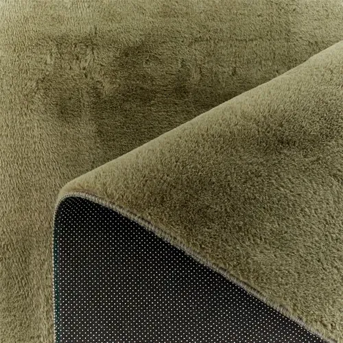 Tapis Vert Uni Très Doux Antidérapant Lavable 200 X 290 Cm Vert