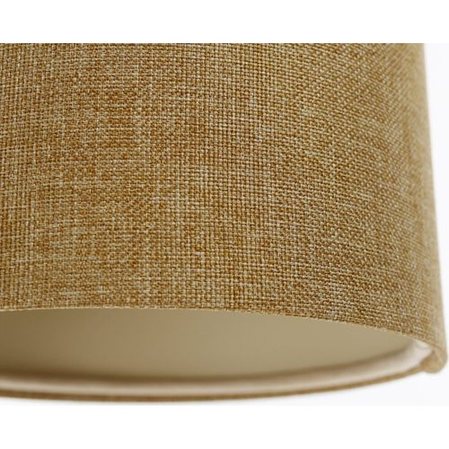 Suspension Bohème En Lin Naturel Effet Rotin Ambiance Chaleureuse D. 15 Cm - H20 Cm Beige