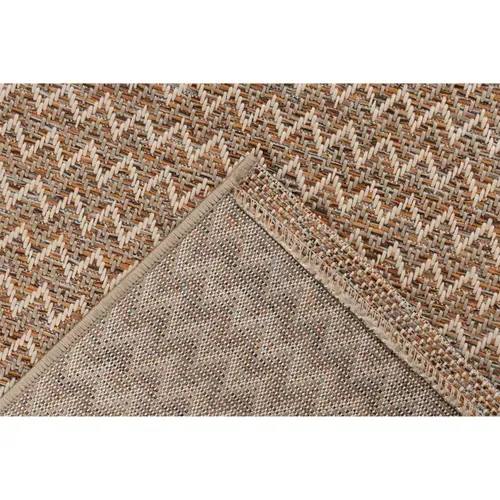 Tapis Tribal Multicolore Robuste Intérieur Extérieur 150 X 80 Cm Beige